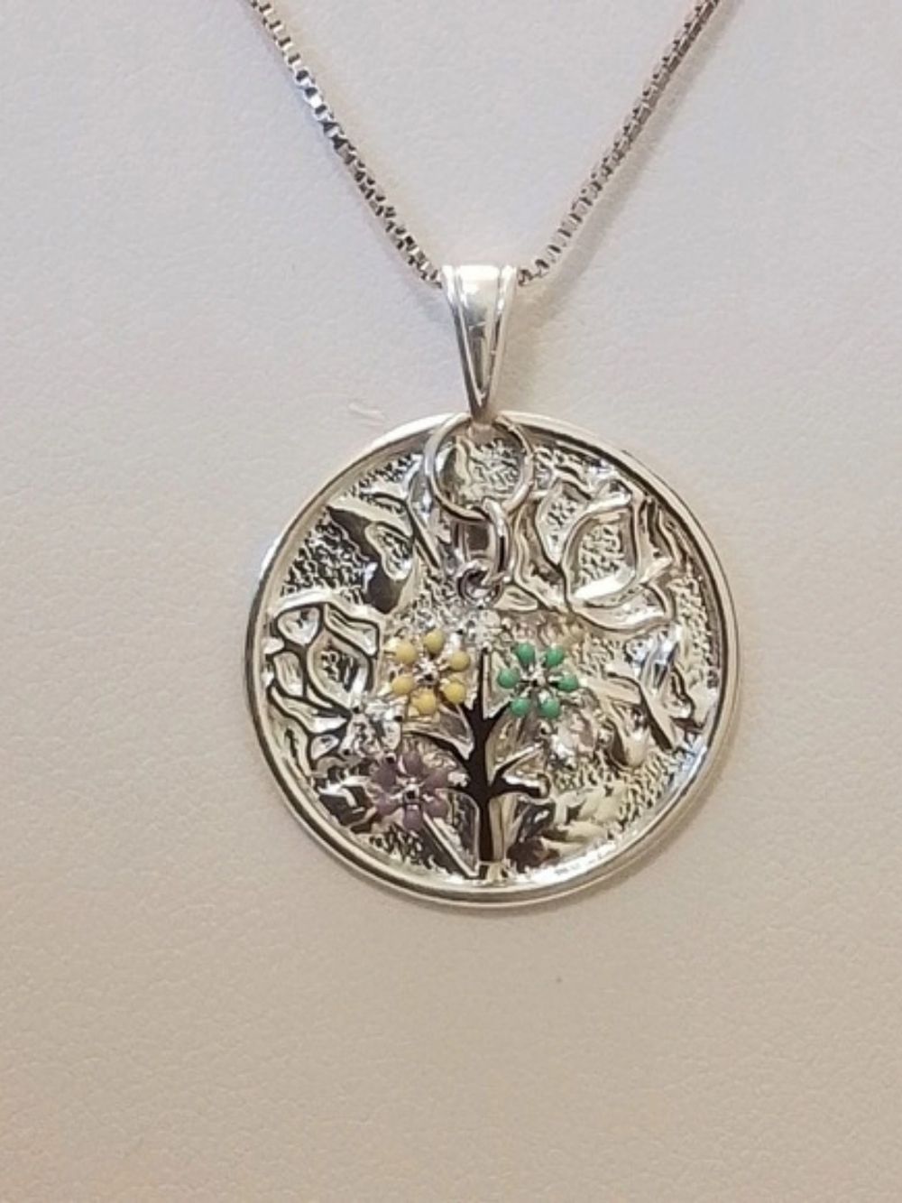 Tree of Life Double Pendant Silver Necklace